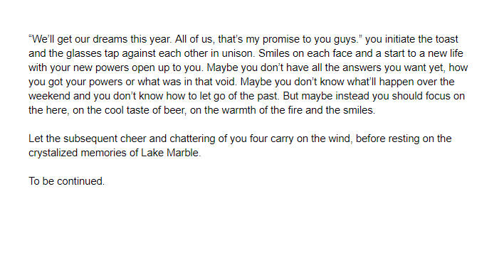 a scene written on google docs